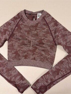 Gymshark Mauve Heather Crewneck crop top